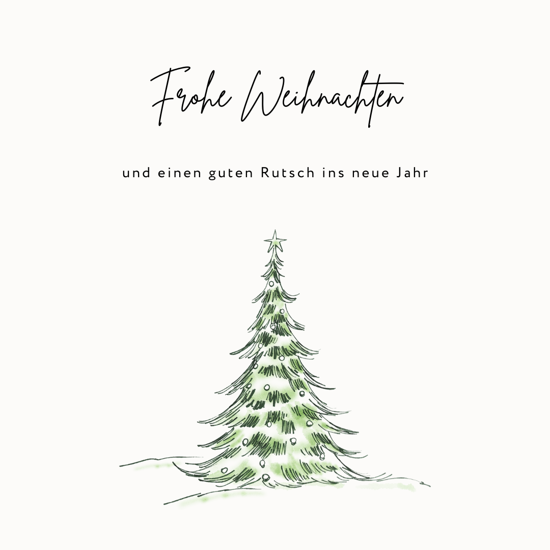 White Green Minimalist Merry Christmas Card Portrait1